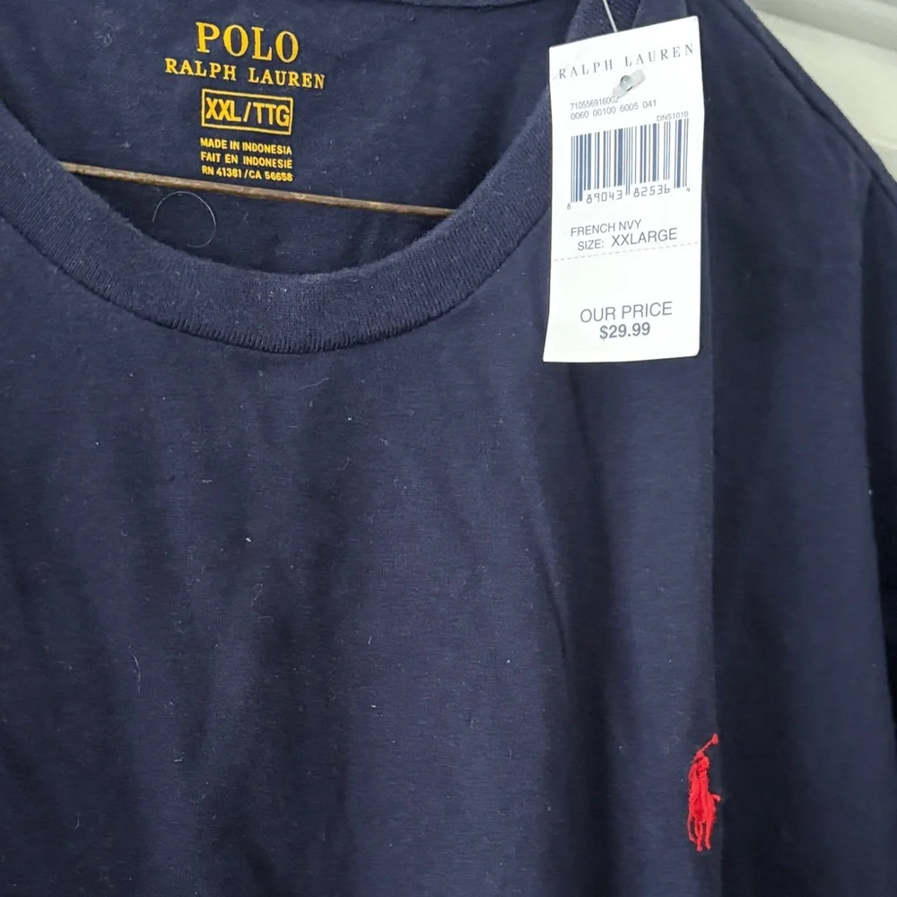 Polo Ralph Lauren Dark Blue Tee with Red Logo - Picture 3 of 8